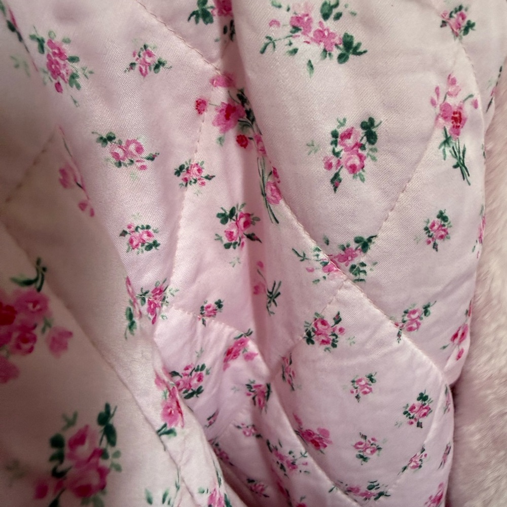PINK Victoria's Secret x LOVESHACKFANCY Soft Pink faux fur Puffer Jacket - Picture 6 of 7
